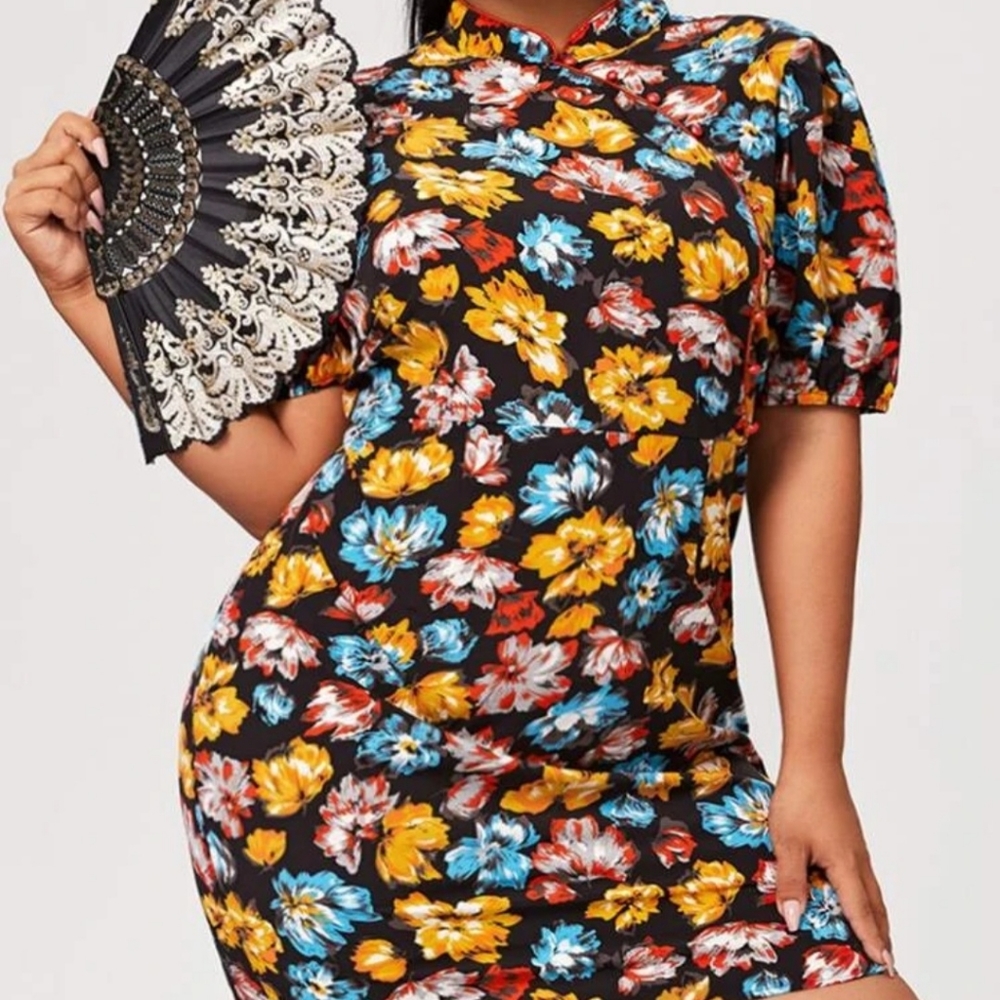 Floral💐⚘🌹 Designed Dress
